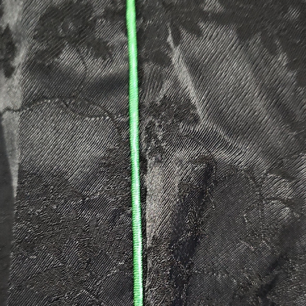 Maje Black Robe with Green Trim - Picture 3 of 10